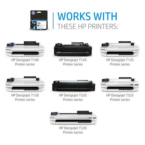 HP 711 38-ml Black DesignJet Ink Cartridge HP 711 38-ml Black DesignJet Ink Cartridge